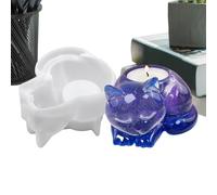Cat Candle Molds Silicone, Resin Candles Holder Mold, 3.94x3.23x2.28 Inches Cement Casting Tool with Grip Design, Clay Craft Device with Case, Home Accessories for Wedding Holiday Dining Coffee Table