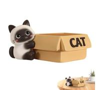 Cat Candy Dish Cat Statue with - Storage Tray Resin Key Dish for Candy Home | Resin Key Dish for Candy Entryway Table Home Living Room | Bedroom Cabinet Shelf Cat Candy Dish Cat Statue with Storage Tray