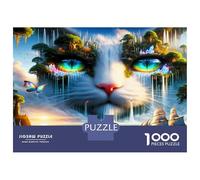 Cat Cara Barco de mar 1000 Piezas Puzzle Clásico Puzzle para Adultos, Cartón Grueso - Adolecentes 12-18, Entrena La Lógica, Amantes De Puzzles 70x50cm/1000pcs