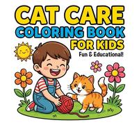 Cat Care Coloring Book for Kids Ages 3 to 8: Bold and Easy Designs with Adorable Cats Grooming Feeding Playing and Cozy Home Scenes