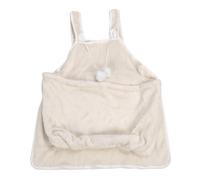 Cat Carrier Apron Soft Warm Breathable Easy to Clean High Security Pet Sling Carrier Bag for Kitten Comfortable Fleece Beige