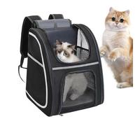 Cat Carrier Backpack, Breathable Puppy Pack, Soft Dog Travel Bag, Reflective Strip Design, Size: 15,75 x 12,99 x 11,02 pulgadas, para viajar, caminar, aventuras al aire libre