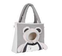 Cat Carrier Bag - Bear Shaped Canvas Shoulder Pouch for Small Pets | 35cm Portable Comfort Tote for Car Airplane Travel Vet Visit Grooming, Shopping Daily Use, Cute Pet Body Carrier