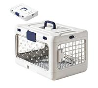Cat Carrier Box - 19,69 pulgadas plegable para mascotas | PP Iron Mesh Breathable Puppy Basket - Portable Hard Sided Airline Approved Kennel Caddy is Great for Car Road Trips