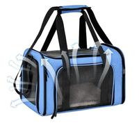 Cat Carrier, Breathable Foldable Pet Carrier Bag for Small Cats Dogs, Lightweight Travel Tote with Mesh and Shoulder Strap for Car Trips Vet Visits Outdoor Use, 40x25x25cm