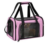 Cat Carrier, Breathable Foldable Pet Carrier Bag for Small Cats Dogs, Lightweight Travel Tote with Mesh and Shoulder Strap for Car Trips Vet Visits Outdoor Use, 40x25x25cm
