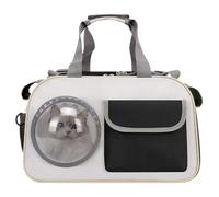 Cat Carrier, Bubble Window Carrier, Nylon PVC Soft Padding Adjustable Straps Portable Lightweight Comfortable, Kitten Backpack for Home Travel Outdoor, 17.72x10.24x11.02Inches, Green, Yellow, Black
