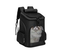 Cat Carrier, Expandable Soft Sided Backpack, Foldable Breathable Design, Comfortable Travel Bag, Ideal for Car, Flight, Vet Visits, Grooming, Camping, Outdoor Trips Gray, Black