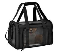 Cat Carrier, Kitten Carrying Bag, Compact Animal Travel Luggage, 15.75x9.84x9.84 Inches Well Ventilated Design, Small Pet Carrier for Cats, Dogs, Hiking and Camping