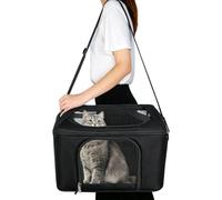 Cat Carrier - Large Comfort Soft Foldable Portable Breathable Pouch | Cat Travel Carrier For Outdoor Travel Hiking Motorcycle Airline Home Park Beach | Vet Daily Vacation Road-trip