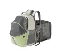 Cat Carrier, Mochila Plegable for Gatos: Bolsa de Viaje for Mascotas Transpirable y expandible, Gran Capacidad, diseño Anti-Escape for Senderismo y Actividades al Aire Libre.,For Pets(Updated Green)