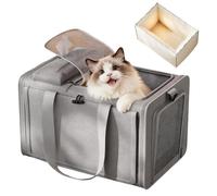 Cat Carrier Travel Bag - Pet Transport Main Function | Breathable Mesh Panels with Soft Padding for Comfort, Lightweight Handheld Design for Easy Carrying, Pet Travel Bag for Home, Outdoor Trips