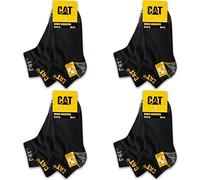 CAT Caterpillar 12 pares de zapatillas de trabajo WORK SNEAKERS de trabajo, calcetines en tallas 39-50, 12 Pairs Black, 47-50