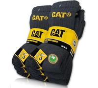 CAT Caterpillar 6 Pares Calcetines Real Work Socks Mujer Hombre, Calcetines de Trabajo y Negocios, Nuevos, Medias Tallas 35-50, 41-45, Gris