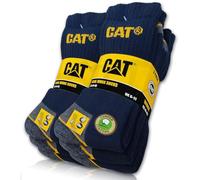 CAT Caterpillar 6 pares de calcetines de trabajo REAL WORK SOCKS para mujer y hombre, calcetines de trabajo, calcetines de trabajo, talla 35-50, turquesa, 35-40