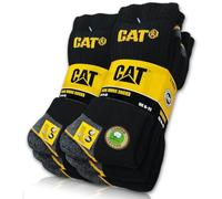 CAT Caterpillar 6 pares de calcetines Real Work Socks Mujer Hombre Calcetines de Trabajo Calcetines de Negocios Calcetines Nuevos Medias Tallas 35-50, Negro, 43-46