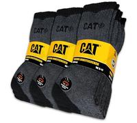 CAT Caterpillar 9 pares de CALCETINES TÉRMICOS Calcetines de trabajo Calcetines térmicos Calcetines de invierno cálidos con felpa completa Tamaños 39-42, 43-46, 47-50, 43-46