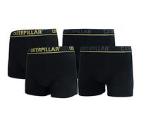 CAT Caterpillar Boxer Hombre, Pack de 4, Bajo Elástico Varios Estampados, Algodón (Negro, L)