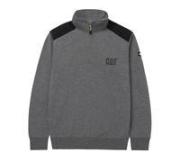 CAT Caterpillar Essential 14 Zip Sweatshirt Dark Heather Grey Small