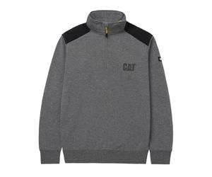 CAT Caterpillar Essential 14 Zip Sweatshirt Dark Heather Grey Small