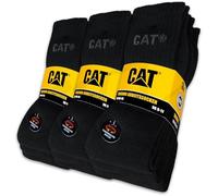 CAT CATERPILLAR THERMO SOCKS 9 pares de calcetines de trabajo calcetines térmicos calcetines de invierno tamaños 39-50, 9 pares negros, 47-50