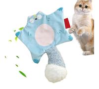 Cat Catnip Toy | Muñeca de gato chirriante con forma de ardilla voladora, contornos resistentes a las mordeduras y detalles vívidos, juguete para masticar mascotas para gatitos medianos y grandes