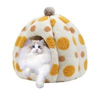 Cat Cave Bed, Cat Tent Bed, Washable Pet Cave Bed, Covered Pet Bed with Cozy and Comfortable Design 16,14 x 16,14 x 17,72 pulgadas for Secure and Warm Sleeping Environment (1 pieza)