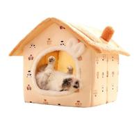 Cat Cave Bed - Comfortable Dog Cave Nest | Plush Material with Anti Slip Bottom, Enclosed House Nest for Kitten, Puppy, Living Room, Bedroom, Winter, Soft Cushion Comfort for Pets