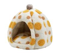 Cat Cave Bed, Covered Cat Tent with Hood, 16.14x16.12x17.72 Inches Washable Sleeping Shelter Non Slip Dome Pet Bed Ideal for Small Medium Cats, Cozy Indoor Naps and Privacy