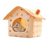 Cat Cave Bed - Enclosed Warm Pet Nest, Soft with Anti Slip Bottom, Breathable Plush Cat Bed for Indoor Home Bedroom Living Room Winter Comfort for Cats Kittens Puppies Small Dogs
