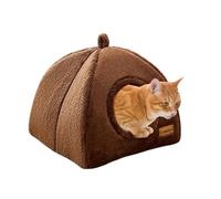 Cat Cave Bed, Plush Sleeping Nest, Thermal Indoor Resting Pod, Cozy Enclosed Shape, Soft Cushion Interior, Warm Winter Shelter, Perfect for Small, Medium, Large Cats, Home, Bedroom, Lounge, 30x30x30cm