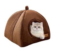 Cat Cave Bed, Plush Sleeping Nest, Winter Thermal Design, Soft Enclosed Comfort, Pet Resting Space for Small, Medium, and Large Indoor Cats,11.81x 11.81 x11.81 Inches