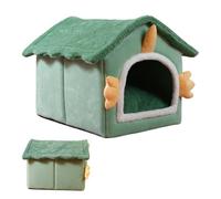 Cat Cave Bed, Soft Plush Pet Nest, Foldable Warm Cushion, Anti-Slip Cozy Kennel Winter, for Indoor Cats and Small Dogs for Cold Weather, 40x35x38cm Multicolor