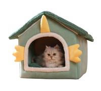 Cat Cave Beds, Soft and Cozy Indoor Cat Bed, Anti Slip Cat Nest, Soft Plush Cat Bed with Versatile and Fun Cartoon Design 15.75x13.78x14.96 Inches for Indoor Cats (1 Piece)