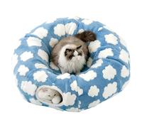 Cat Cave Donut - Removable Cushion, Pet Bed | Round Winter Nest For Cats, Puppies, Small Dogs and Bunnies, Indoor Living Room, Balcony, Apartment, Home Comfort and Enrichment