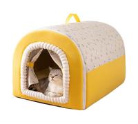 Cat Cave - Soft Warm Sleeping House, Enclosed Pet Cave with Handle,for Small Pet Outdoor Home Winter Sleeping, 35x30x30cm