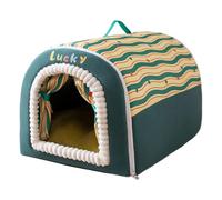 Cat Cave - Soft Warm Sleeping House, Enclosed Pet Cave with Handle,for Small Pet Outdoor Home Winter Sleeping, 35x30x30cm