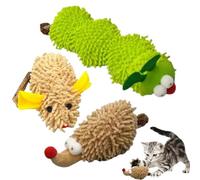 Cat Chew Toy, Catnip Toys for Cats, Catnip Chew Toys, Innovative Catnip Chew Toys Plush Cat Toy, 3 Pieces Kitten Teething Toys Kitten Chew Toys, Indoor Cat Kitten Teething and Stress Release for Home