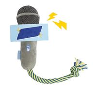 Cat Chew Toy, Microphone Catnip Plush, Interactive Rope with Sound Bells, Sturdy Teether for Tugging and Tossing, Soft Pet Play Accessory, Ideal for Home, Outdoor, Indoor, Apartment, 7.09x4.33x2.76 In