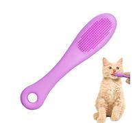 Cat Chin Brush, Soft Dog Cats Silicone Tooth Brush, 10 cm de silicona para gatos Chin, Tooth Brushing Black Tool Cleaning Bristles Tool, para mascotas