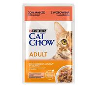 Purina Cat Chow Comida Húmeda para Gato Adulto con Buey, 26 sobres de 85 g