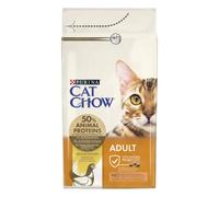 Cat Chow Pienso para Gato Adulto, Sabor Pollo, 6 bolsas de 1.5 kg