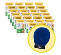 CAT CHOW Sterilised Comida para gatos con pollo y berenjena en salsa 26x85g + Guante de aseo - Cat Chow