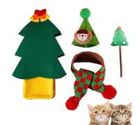 Cat Christmas Hat, Christmas Cat Hat Scarf, Cat Christmas Outfit, Christmas Cat Costume Set, Holiday Cat Costumes, Cat Christmas Costume, Christmas Decorations For Cats, Christmas Hat For Cats,