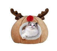 Cat Christmas House - Holiday Pet Cave, suave para gatos interiores | Para perros calientes para pequeños animales domésticos, casa lavable | Excelente para dar a tu gato o cachorro un lugar