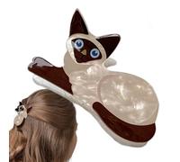 Cat Claw Clip - 7x4cm Acrylic Hair Clip | Clips For Hair | Hairs Clips For Women With Cats, American Shorthair And Siamese Cat Design Fors Cute Hairstyle, Daily Wear And Fashion Hairs Accessor