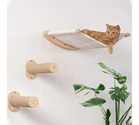 Cat Climbing Ladder, Wall Mounted Multi-Layer Cat Climbing Frame, Sword Hemp Rope, Wooden Board Staircase, Cat Toy