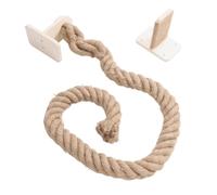 Cat Climbing Rope | Wood + Rope, 173x19x12cm, 1700g | Wall Mounted Cat Ŕope Ladder | Durable Chew-Resistant Play Gym & Jump For Felines