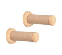 Cat Climbing Shelves, 2X Wooden Stable and Safe Scratching Post Ladder, Wall Mounted Pet Supplies, Sturdy Cat Furniture, Ideal for Indoor Use, 8.66x4.72x2.76 Inches