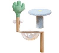 Cat Climbing Tree, Cactus Cat Activity Center, Interactive Cat Tree Playhouse, Removable Cat Climber Stand with Space, Scratching Posts, Balls for Small and Large Cats, Durable Play and Rest Solution